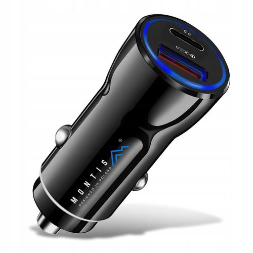 Szybka Ładowarka samochodowa USB 3.0 QC + USB-C PD na Arena.pl