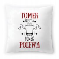 Poduszka Dla Tomka Na Urodziny Ze Zdjęciem Na Prezent Biała 40X40 Cm