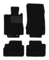 Dywaniki welurowe LUX do Mercedes S W220 1998-2005 czarne z mocowaniami