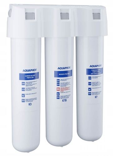 Filtr Aquaphor Podzlewowy z baterią, Filtracja 3-stopniowa do 6000L na Arena.pl