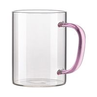 Szklanka 450 ml z różowym uszkiem do sublimacji