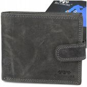 Męski portfel skórzany klasyczny duży poziomy czarny skóra nat