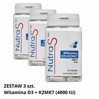ZESTAW 3 x Witamina D3 + K2MK7 (4000 IU) 60 kaps. ODPORNOŚĆ