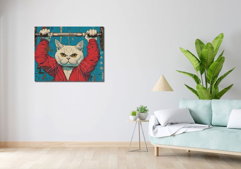 Obraz 90x70cm Mistrz Ciężarów zdjęcie 2