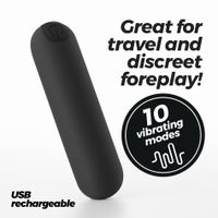 mini wibrator imoan crushious czarny usb 7,6 cm