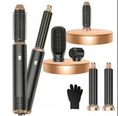 Zestaw 5w1 - Suszarka do włosów z lokówką i szczotką do prostowania
