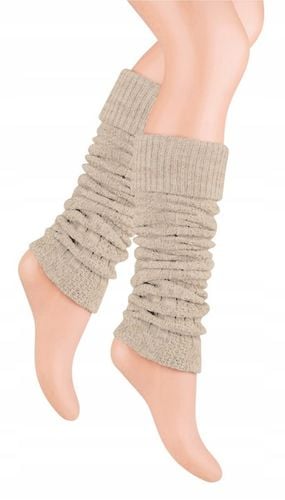 Getry z wełną, ciepłe ocieplacze w warkocze, BEŻ na Arena.pl