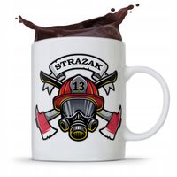 Kubek Prezent Dla Strażaka Strażak Herb Z Nadrukiem Ze Zdjęciem