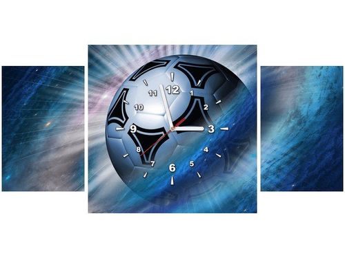 80X40CM ZEGAR OBRAZ ZEGAR GALAKTYCZNA PIŁKA NOŻNA KOSMOS OBRAZ na Arena.pl