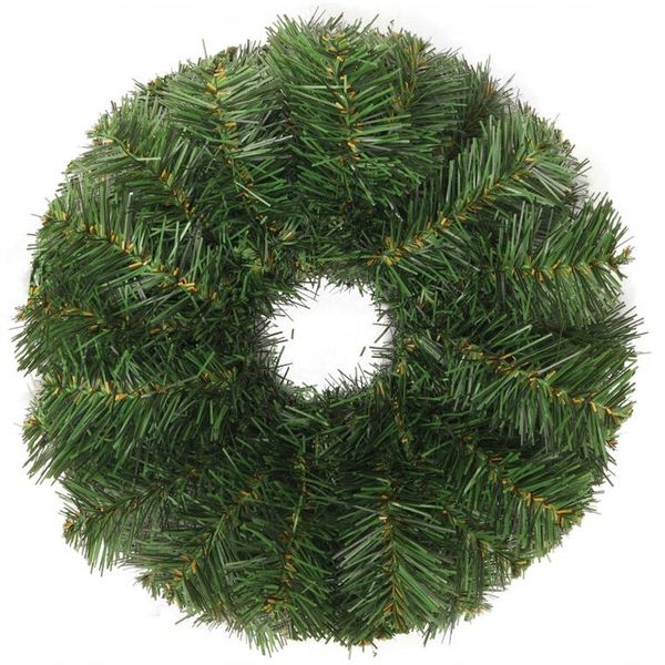 Wianek świerkowy zielony 30 cm zdjęcie 1