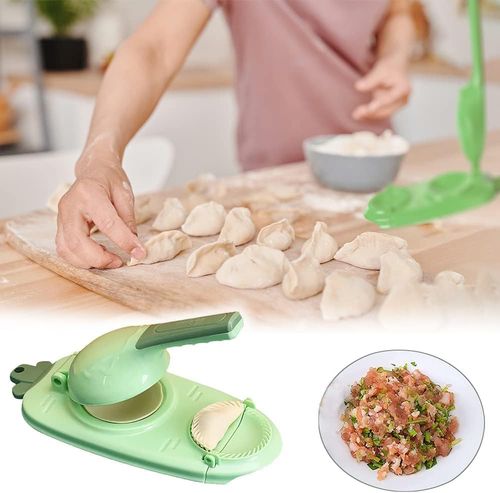Ręczna Maszynka Foremka do Pierogów 2w1 Zestaw 2 Sztuki PP Zielony Uchwyt na Arena.pl