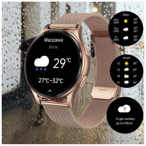 SMARTWATCH DAMSKI AMOLED KARDIOWATCH POMIAR EKG HRV CIŚNIENIE ROZMOWY SMS na Arena.pl