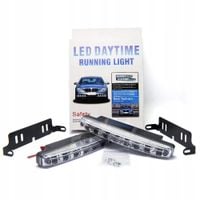LAMPY ŚWIATŁA DO JAZDY DZIENNEJ LED DRL 2x 16cm 8 LED LISTWY UCHWYT AUTOMAT