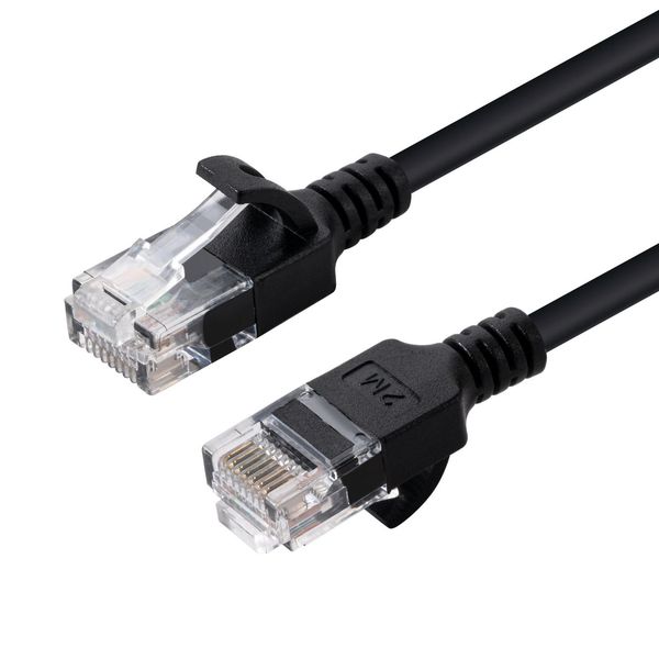 MicroConnect U/UTP CAT6A Slim 0.5M Black zdjęcie 1