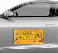 mata MAGNETYCZNA magnes na samochód reklamowy 30x60cm SPZREDAŻ MIODU
