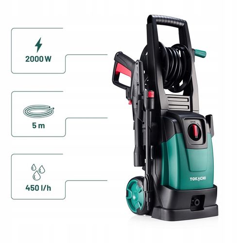 SAMOSSĄCA MYJKA CIŚNIENIOWA MOCNA POMPA 2000W TURBO DYSZA L6 ZWIJACZ na Arena.pl