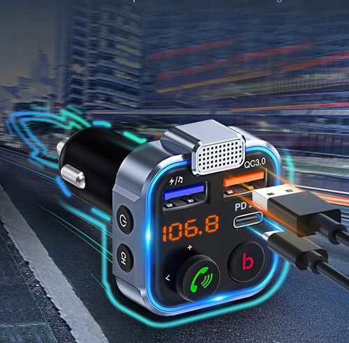 TRANSMITER FM BLUETOOTH SZYBKA ŁADOWARKA QC USB PD na Arena.pl