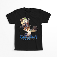 Koszulka Czarna Genshin Impact - Sayu - WYBIERZ KOLOR KOSZULKI I FASON Damska L