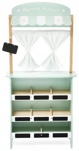 Duży drewniany sklep stragan teatr waga terminal płatniczy warzywa i owoce na Arena.pl