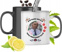 Kubek Magiczny Andrzej Duda Zmieniający Kolor Z Nadrukiem Ze Zdjęciem