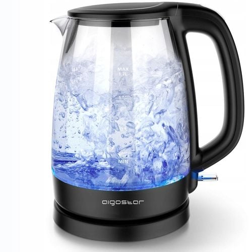 Czajnik elektryczny Aigostar Adam 2200 W 1,7 l czarny na Arena.pl