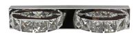 Shipi kinkiet 2x3W LED kryształki stal nierdzewna
