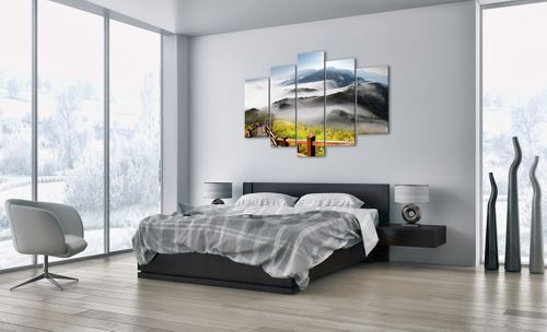 Obraz Na Płótnie - Góry Droga Mgła - 150X100 Cm - Ea150X100-2444 na Arena.pl