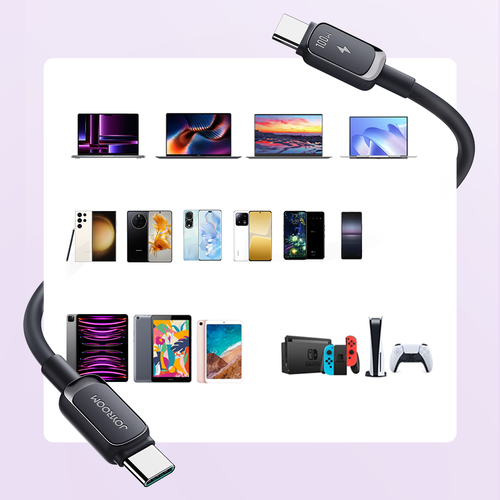 kabel przewód usb-c - usb-c 100w 1.2m czarny na Arena.pl