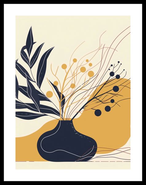 Plakat 60x80cm Spokój Ciemnych Liści zdjęcie 3
