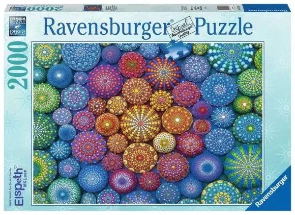Puzzle 2000 elementów. Tęczowe mandale zdjęcie 1