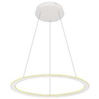 Biurowa LAMPA wisząca SLIM/000032/4000/W MDECO metalowa OPRAWA zwis LED 114W 4000K ring biały