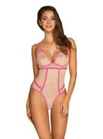 Nudelia body różowe - Obsessive L/XL