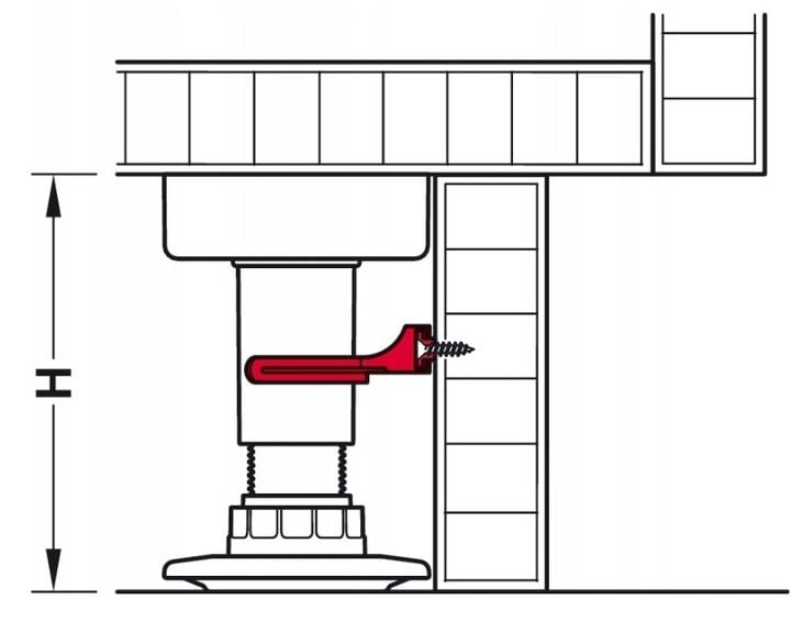 100 x Klip zatrzask cokołu AXILO oryginał Hafele zdjęcie 4