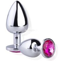 STAL NIERDZEWNA KOREK ANALNY Z KRYSZTAŁEM rozm. S Różowy