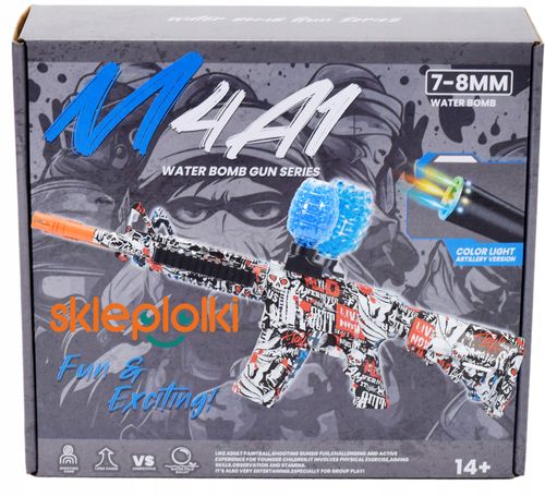 AUTOMATYCZNY PISTOLET AUTOMAT KARABIN NA KULKI WODNO ŻELOWE ELEKTRO ZESTAW na Arena.pl