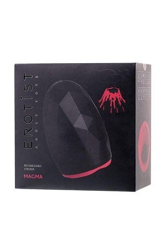 Erotist Magma; Rechargeable Masturbator With Heating, Silicone, Black, 12 na Arena.pl