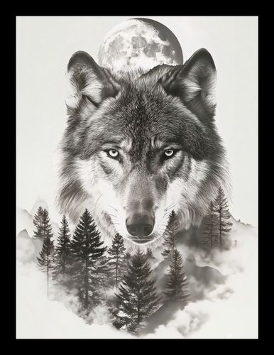 Plakat 15x20cm Wilczy Duch Lasu na Arena.pl