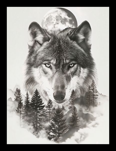 Plakat 15x20cm Wilczy Duch Lasu zdjęcie 2