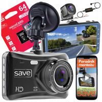 WIDEOREJESTRATOR POLSKIE MENU SAMOCHODOWA KAMERA COFANIA REJESTRATOR JAZDY