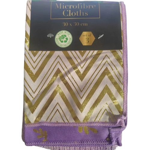 Zestaw 3 ściereczek z mikrofibry 30x30cm odcienie fioletu na Arena.pl