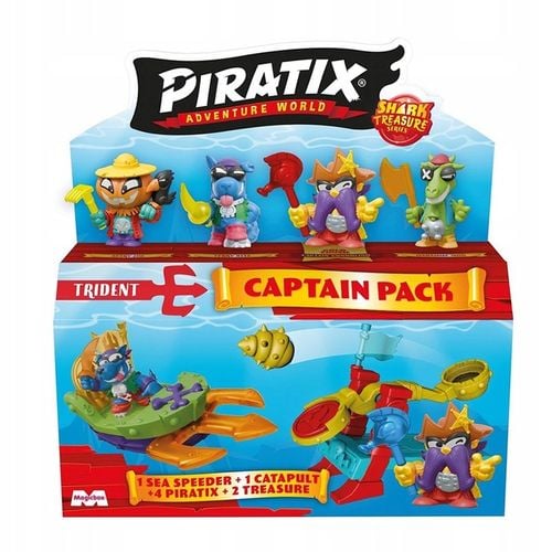 PIRATIX SHARK TREASURE CAPTAIN PACK POJAZD MORSKI ZESTAW FIGURKA KATAPULTA na Arena.pl