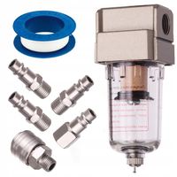 Filtr Powietrza Odwadniacz 1/4 Separator Złączki Kompresora Mosiężny Wkład