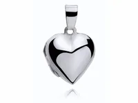 SREBRNY WISIOREK GŁADKIE OTWIERANE SERCE SERDUSZKO PUZDERKO SEKRETNIK POŁYS