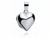 SREBRNY WISIOREK GŁADKIE OTWIERANE SERCE SERDUSZKO PUZDERKO SEKRETNIK POŁYS