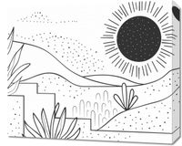 Obraz 60x50cm Linearny Pejzaż