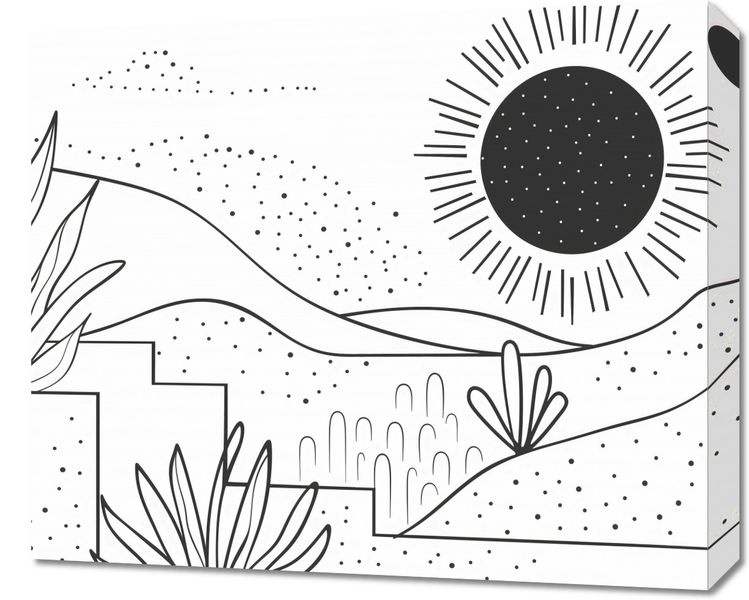 Obraz 60x50cm Linearny Pejzaż zdjęcie 1