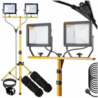 Halogen LED Statyw Budowlany Roboczy Naświetlacz 200W Z Długim Przewodem 5m