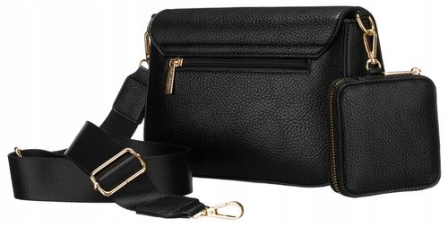 MAŁA TOREBKA DAMSKA LISTONOSZKA PETERSON MODNA MIEJSKA NA MAGNES CZARNA na Arena.pl