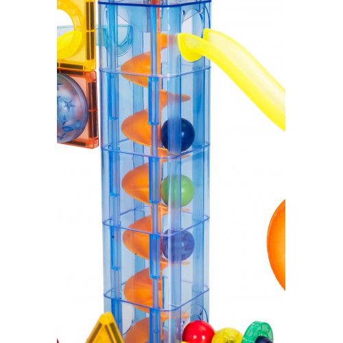 KLOCKI MAGNETYCZNE LED ŚWIECĄCE ZESTAW 134 ELEMENTY 3D 2D na Arena.pl