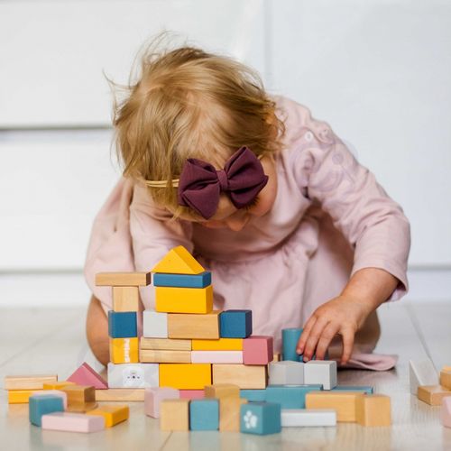 VIGA PolarB Zestaw drewnianych klocków w wiaderku - 60 elementów na Arena.pl